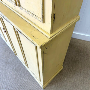 A 19th Century English Painted Yellow Pine Housekeeper's Cupboard