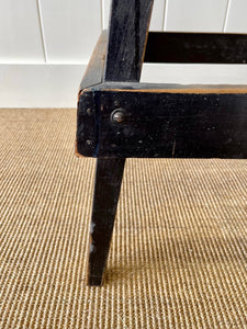 An Old Cottage Red and Black Painted Side Table