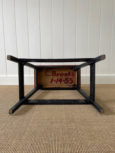 An Old Cottage Red and Black Painted Side Table