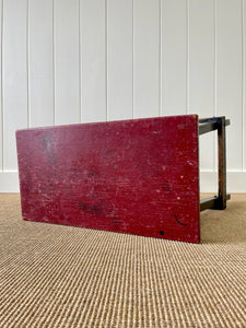 An Old Cottage Red and Black Painted Side Table