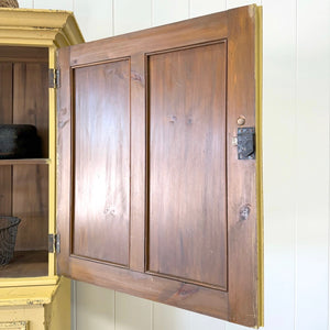 A 19th Century English Painted Yellow Pine Housekeeper's Cupboard