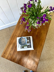 Antique French Country Cherry Wood Coffee Table c1890