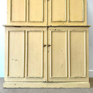 A 19th Century English Painted Yellow Pine Housekeeper's Cupboard