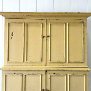 A 19th Century English Painted Yellow Pine Housekeeper's Cupboard