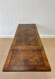 An English Country Oak Cup and Cover Draw Leaf Dining Table c1890