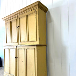 A 19th Century English Painted Yellow Pine Housekeeper's Cupboard