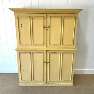 A 19th Century English Painted Yellow Pine Housekeeper's Cupboard