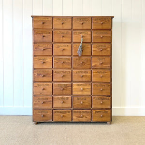 A 19th Century English Bank of Seed Drawers