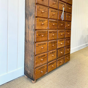 A 19th Century English Bank of Seed Drawers