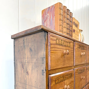 A 19th Century English Bank of Seed Drawers