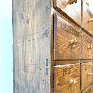 A 19th Century English Bank of Seed Drawers