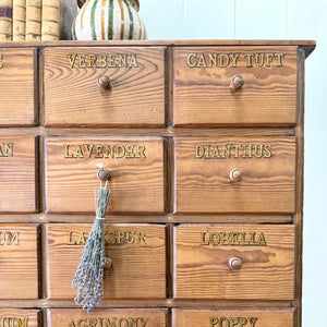 A 19th Century English Bank of Seed Drawers