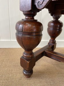 An English Country Oak Cup and Cover Draw Leaf Dining Table c1890