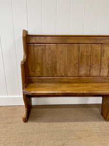 An Antique English Pine 8ft Bench c1890