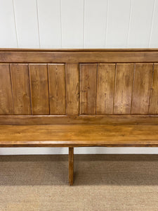 An Antique English Pine 8ft Bench c1890