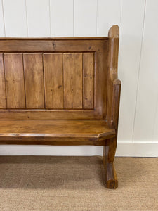 An Antique English Pine 8ft Bench c1890