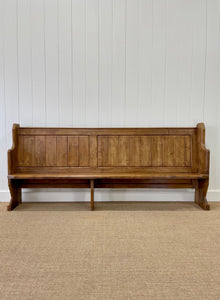 An Antique English Pine 8ft Bench c1890