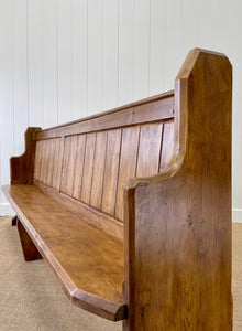 An Antique English Pine 8ft Bench c1890