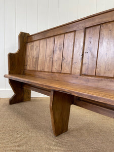 An Antique English Pine 8ft Bench c1890