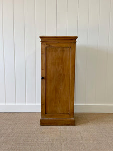 An Antique English Pine Narrow Standing Cupboard