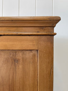 An Antique English Pine Narrow Standing Cupboard