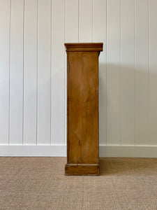 An Antique English Pine Narrow Standing Cupboard