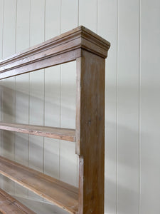 A Beautiful English Pine 19th Century Hanging Plate Rack