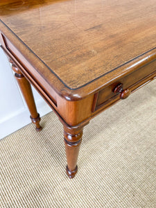 Antique English Mahogany Desk or Console Side Table c1860