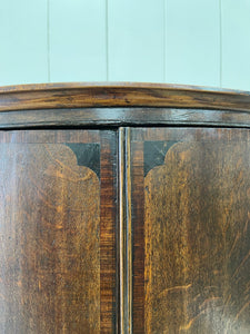 A Exquisite Georgian Oak Hanging Corner Cupboard c1800