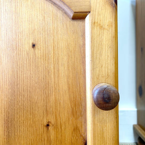 A Charming Pair of Antique English Pine Nightstands