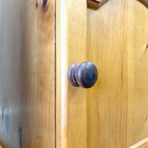 A Charming Pair of Antique English Pine Nightstands