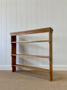 A Beautiful English Pine 19th Century Hanging Plate Rack