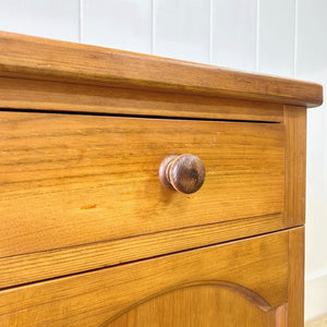 A Charming Pair of Antique English Pine Nightstands