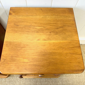 A Charming Pair of Antique English Pine Nightstands