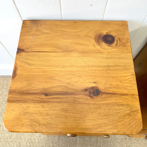 A Charming Pair of Antique English Pine Nightstands