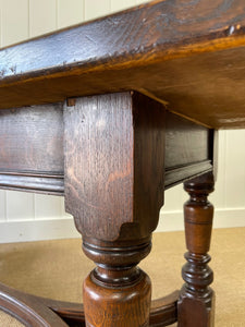 An English Country Solid Oak Dining or Library Table