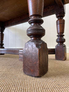 An English Country Solid Oak Dining or Library Table