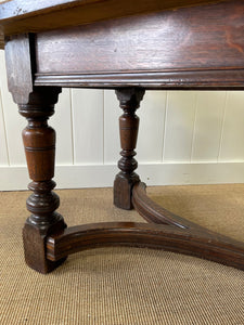 An English Country Solid Oak Dining or Library Table