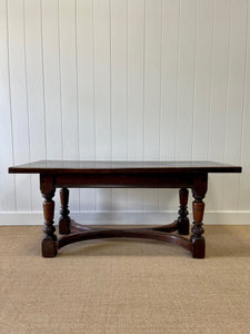 An English Country Solid Oak Dining or Library Table