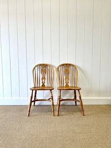 A Set of Four Ash Crinoline Stretcher Windsor Chairs