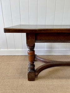 An English Country Solid Oak Dining or Library Table