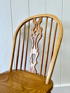 A Set of Four Ash Crinoline Stretcher Windsor Chairs