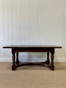 An English Country Solid Oak Dining or Library Table