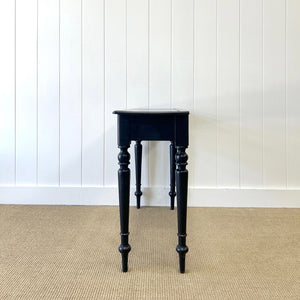 An Ebonized Victorian Side Table, Console, or Nightstand