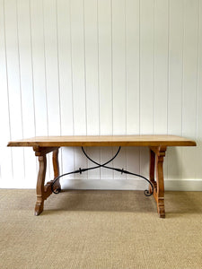 A Vintage Spanish Pine 6ft Dining Table