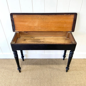 An Ebonized Victorian Side Table, Console, or Nightstand