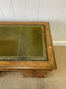 Antique English Pine Pedestal Desk c1890