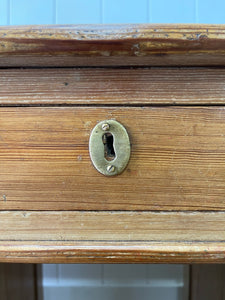 Antique English Pine Pedestal Desk c1890