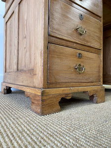 Antique English Pine Pedestal Desk c1890