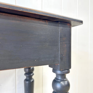 An Ebonized Victorian Side Table, Console, or Nightstand